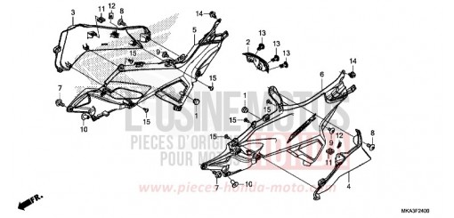 COUVERCLE LATERAL NC750XAJ de 2018
